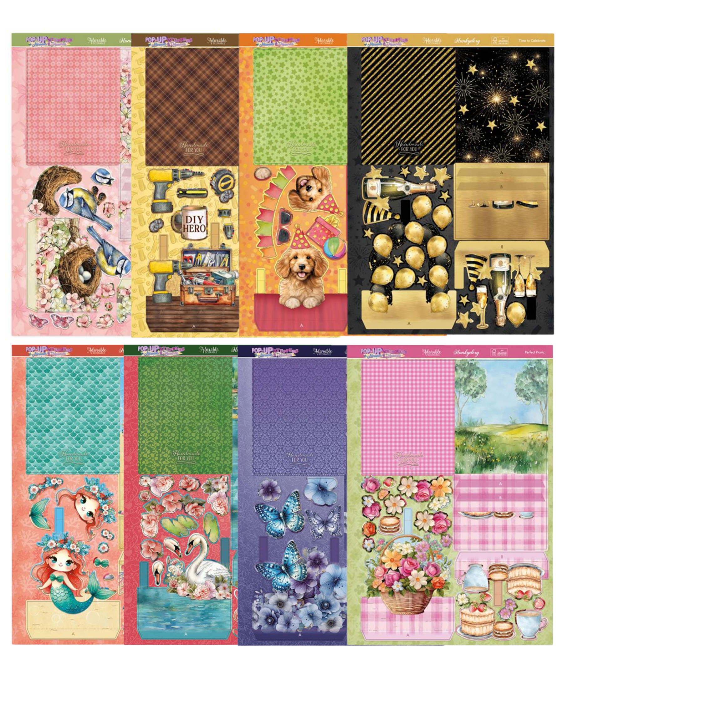 Pop-Up Stepper Card Set, 8 pieces